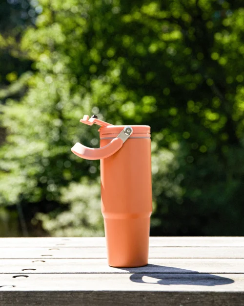 Termosmuki, kannettava 880 ml (pillillä), Oranssi